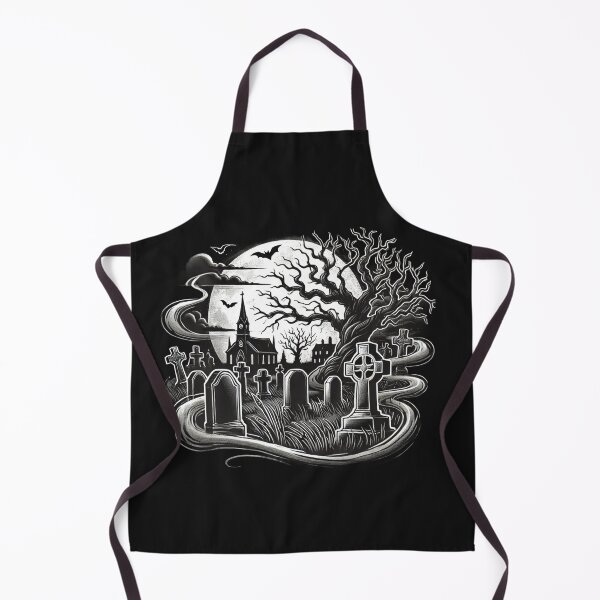 Item preview, Haunting Cemetery Scene at Night Gothic Art designed and sold by smc1059.