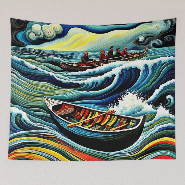 Item preview, Men in a boat 4 designed and sold by George Hutton Hunter.