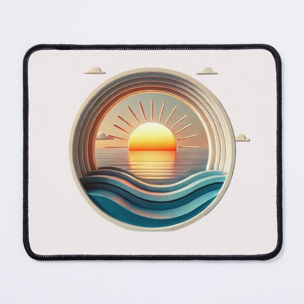Artikelvorschau, Ruhiger Sonnenuntergang am Meer 3D entworfen und verkauft von WildVista.