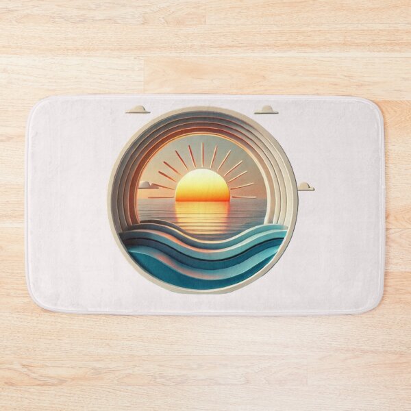 Item preview, Tranquil Ocean Sunset 3D designed and sold by WildVista.