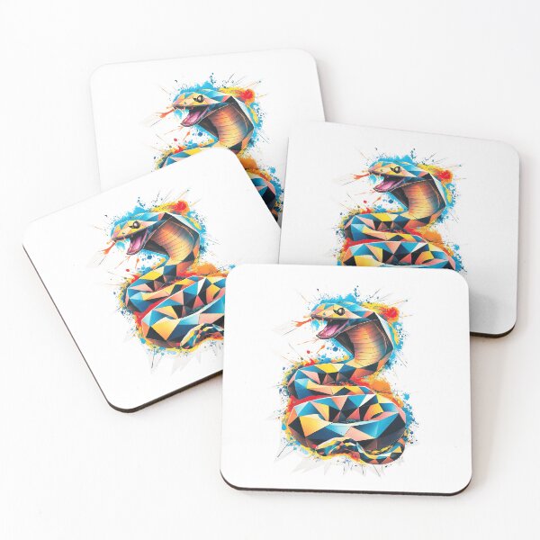 Item preview, Snake dynamic graphic in modern street art style designed and sold by RedCircleArt.