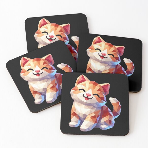 Item preview, Low poly cat design designed and sold by FreshArtFusion.