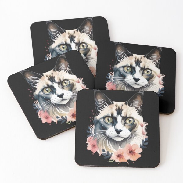 Item preview, balinese cat watercolor designed and sold by EuropeanPrints.