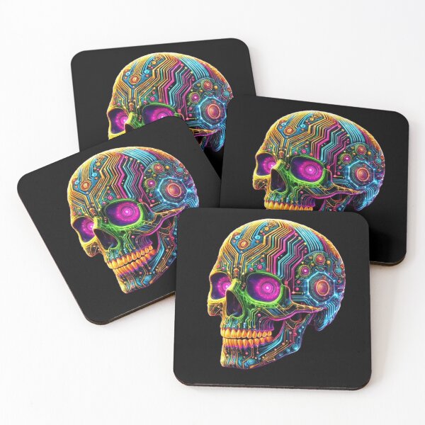 Item preview, Cyberpunk Skull 5 designed and sold by LaNadaYFundante.
