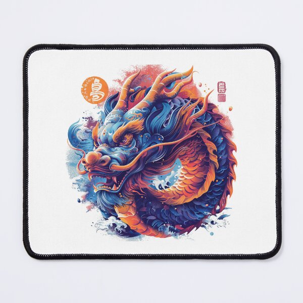 Item preview, Mystical Asian Sea Monster: Enchanting Artwork for Unique Home Decor & Accessories designed and sold by Ignorant-Artist.