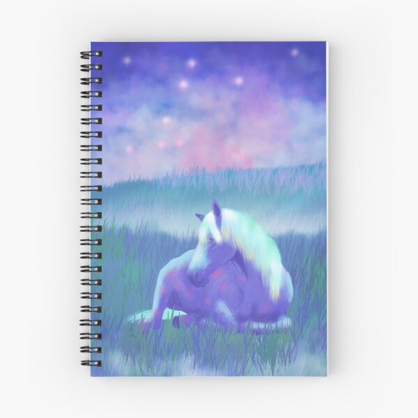 Item preview, Blue horse on the meadow designed and sold by Taidenappi.