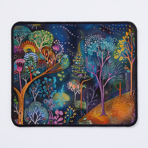 Item preview, Folk Art Neon Forest, Colorful Polka Dot Forest designed and sold by Neika Shimm Designs.