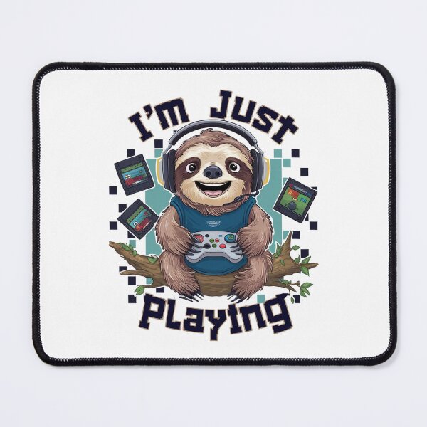 Item preview, Funny Gaming Sloth I'm Just Playing for Teenager designed and sold by Laugh-Lines.