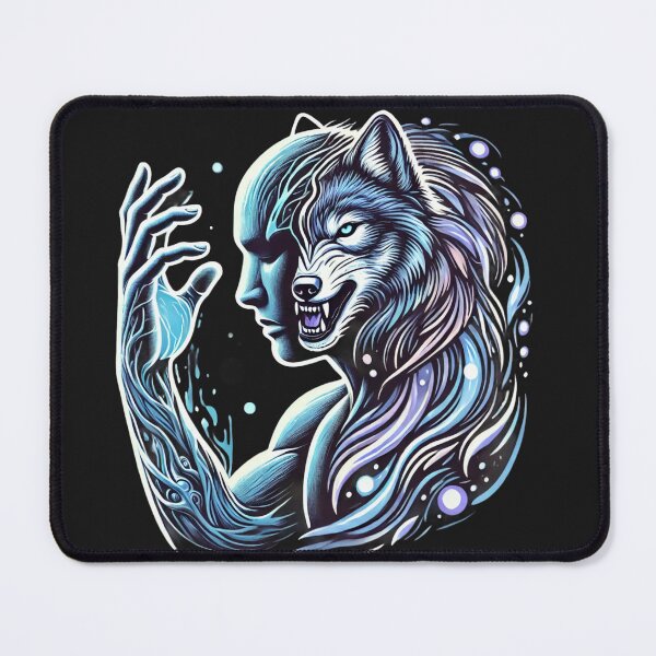 Item preview, Skinwalker Mystic Transformation Wolf Hybrid Illustration designed and sold by smc1059.