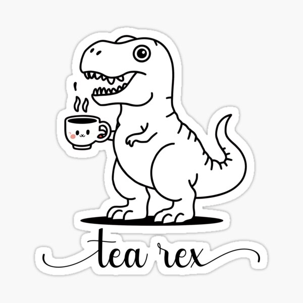 Item preview, T-Rex Tea Time Tyrannosaurus Rex with Teacup designed and sold by ashley4356.
