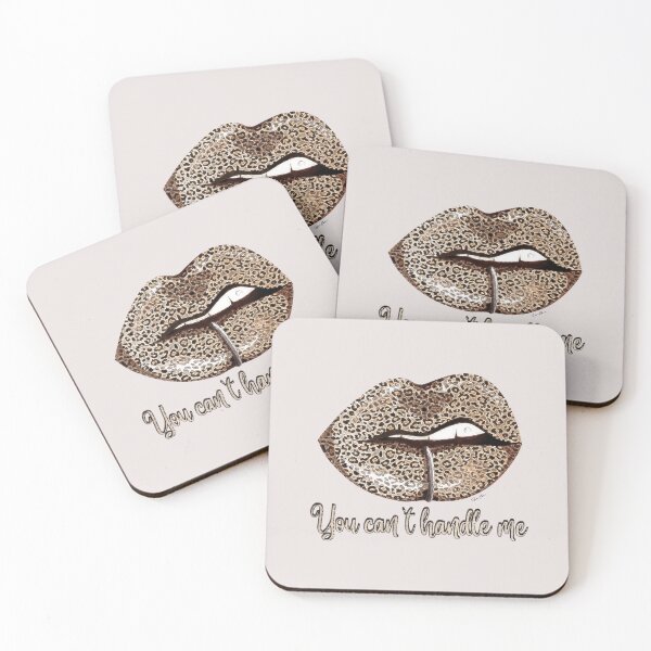 Item preview, You can't handle me- Sexy lips in a Leaopard Pattern designed and sold by Hen-C-Art.