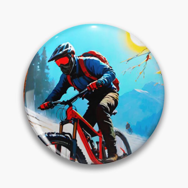 Item preview, Snowy MTB Adventure in Winter Sun designed and sold by GrizzlyCollective.