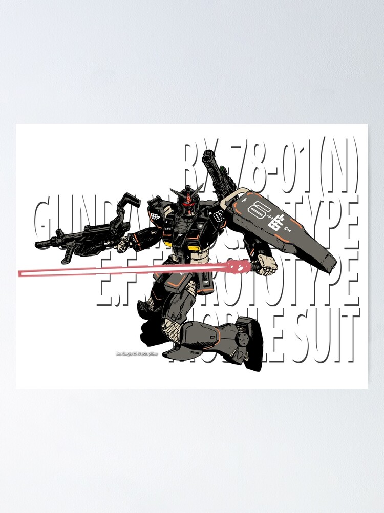 Rx 78 01 N Gundam Poster By Blotched Redbubble