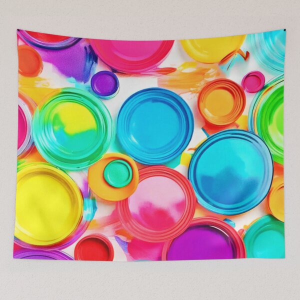 Item preview, Vibrant Paint Palette Art designed and sold by Health And Fitness Posts e-Store.