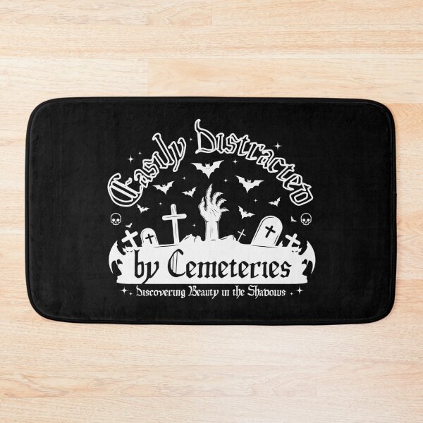 Item preview, Easily Distracted by Cemeteries, Cemetery Lover Shirt, Taphophile, Grave Hunter Gothic Shirt, Goth Girl Outfit, Spooky Shirt, Halloween Gothic Aesthetic, Zombie designed and sold by SSINAMOON.