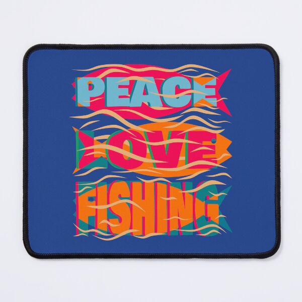 Item preview, Peace Love Fishing Hobby Retro Art designed and sold by ArtNoveltee.