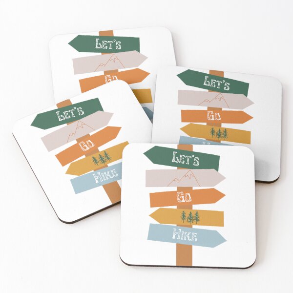 Item preview, Let’s go hike sign graphic, camping and hiking adventure designed and sold by Toph & Mea Shop.