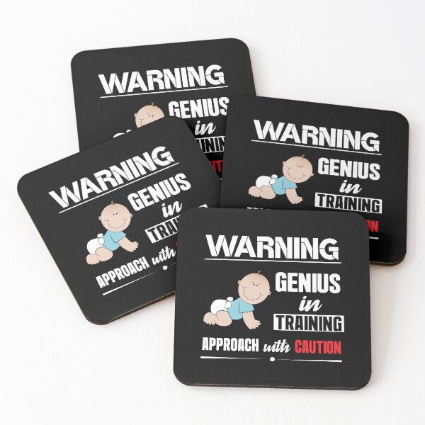 Item preview, "Warning: Genius in Training - Approach with Caution" Graphic design designed and sold by PrintChics.