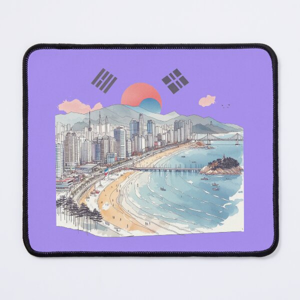 Item preview, Haeundae Beach & Cityscape, designed and sold by PaintMeWorld.
