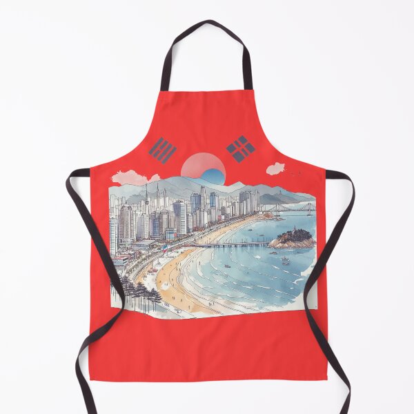 Item preview, Haeundae Beach & Cityscape, designed and sold by PaintMeWorld.