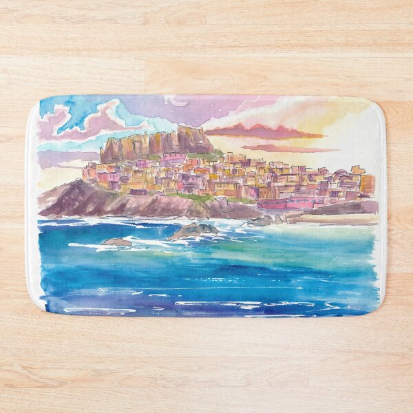 Item preview, Castelsardo City on Hill in Province of Sassari Sardinia, Italy designed and sold by artshop77.