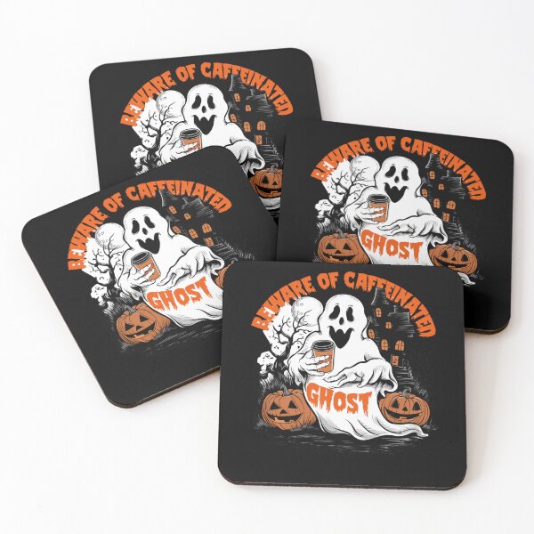 Item preview, Beware of Caffeinated Ghost Halloween Coffee Lover Spooky designed and sold by Hananiah Merch.
