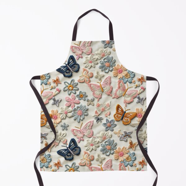 Item preview, Cute girly Floral Butterfly pastel colors - pink, blue and orange fairy for girls pretty embroidered  designed and sold by Fantasy Cache.