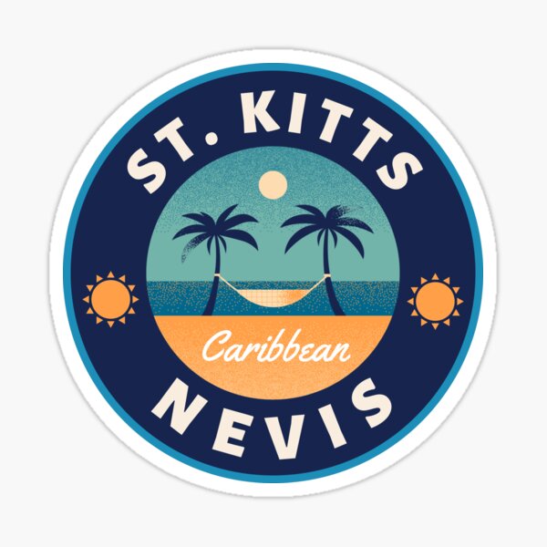 St. Kitts and Nevis in the Caribbean Sticker