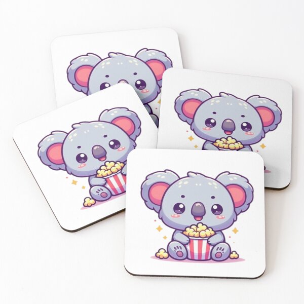 Item preview, koala bear eating popcorn designed and sold by Eternalski.