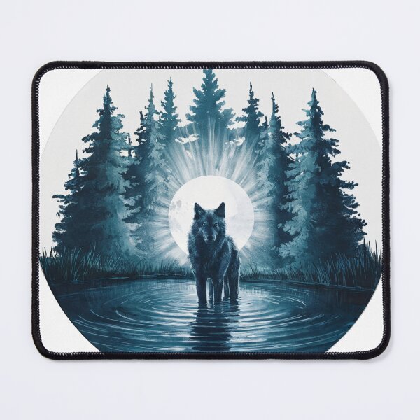 Item preview, Lunar Wolf Reflection designed and sold by stylishsketcher.