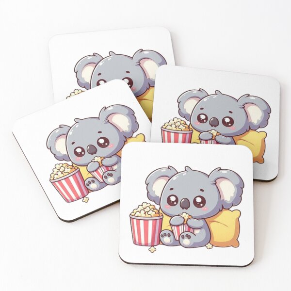 Item preview, koala bear eating popcorn designed and sold by Eternalski.