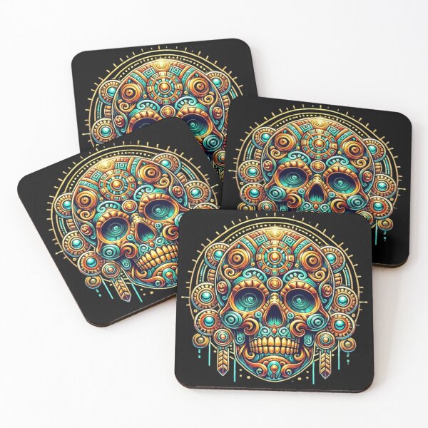 Item preview, Aztec Skull 3 designed and sold by LaNadaYFundante.