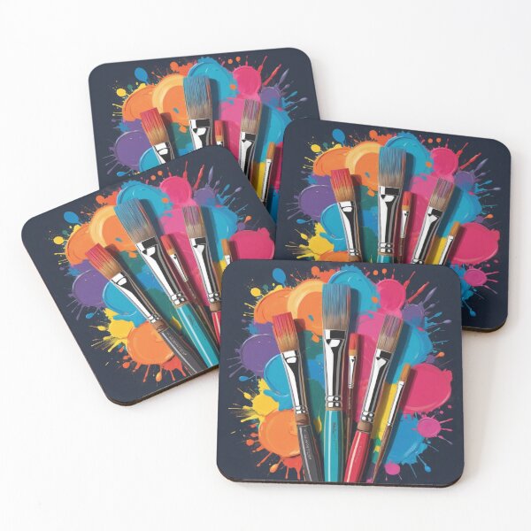 Item preview, Colorful Paint Brushes and Paint designed and sold by LemonHorse.