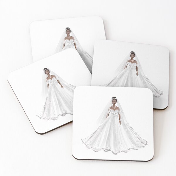 Item preview, black bride, fashion illustration designed and sold by Meghaillustrat.