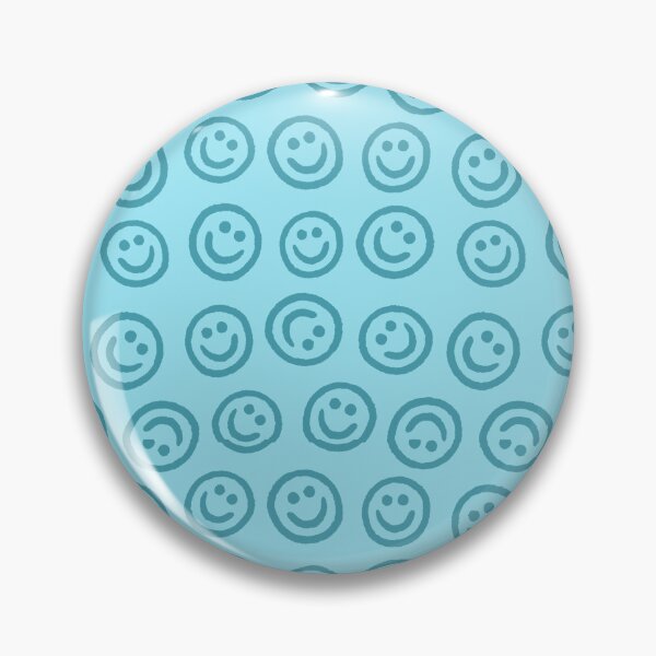 Item preview, duotone teal smiley face all around print  designed and sold by jessicaleah15.