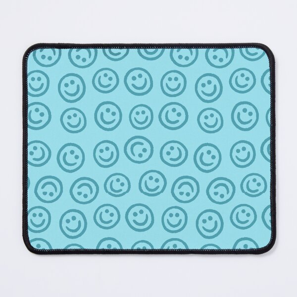Item preview, duotone teal smiley face all around print  designed and sold by jessicaleah15.