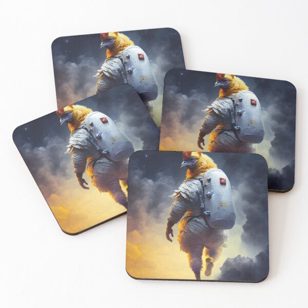 Item preview, Astronaut Chicken Wearing a Spacesuit in Space designed and sold by CheekyAnimalz.