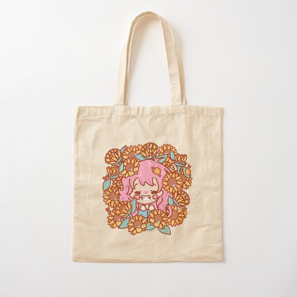 Item preview, Cute little happy pink-haired girl smiling in a field of sunflowers with snails designed and sold by Moninamun-.