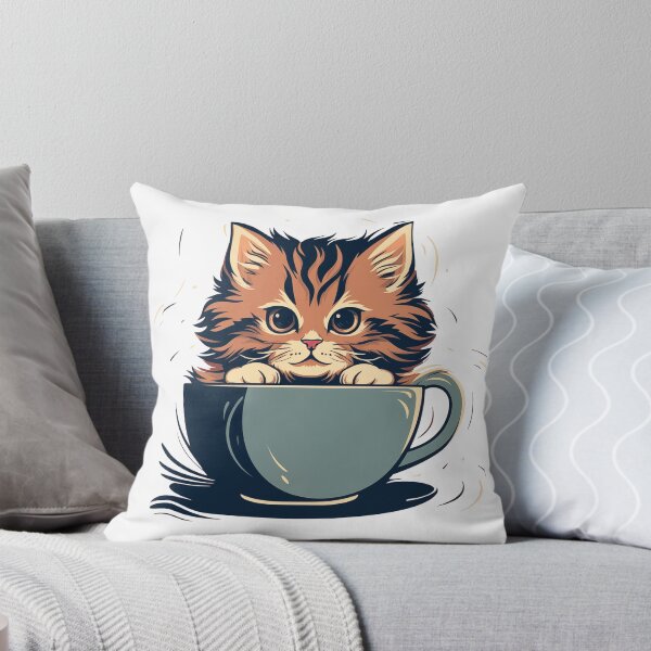 Item preview, Gato en una taza de té designed and sold by TeeTemptation.