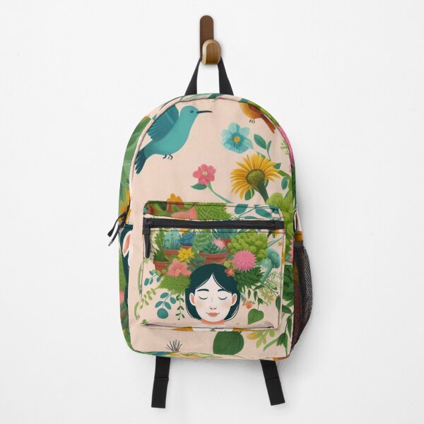 Item preview, Flower-Loving Girl with a Garden on Her Mind designed and sold by DotLineColor.