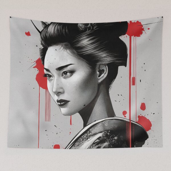 Item preview, Japanese Geisha Warrior Ink designed and sold by karsad.