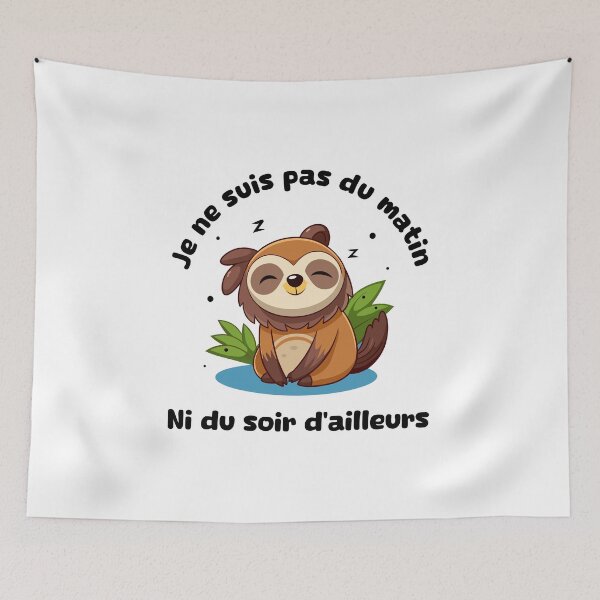 Aperçu de l'œuvre Je ne suis pas du matin, ni du soir d'ailleurs créée et vendue par BelleRiviera.
