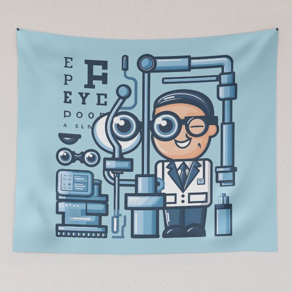 Item preview, ophthalmic technician eye test designed and sold by mood-draftsman.