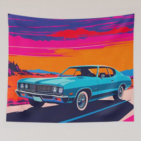 Item preview, Sunset Reflections on a Sports Car designed and sold by GrizzlyCollective.