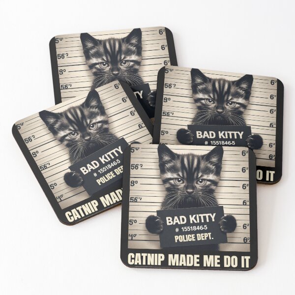 Item preview, Bad Kitty - Mugshot Catnip Made Me Do It designed and sold by Aredbox.