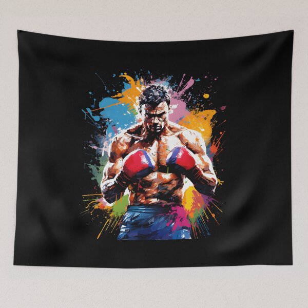 Item preview, Colorful Boxer - Vibrant Abstract Boxing Art designed and sold by Aredbox.