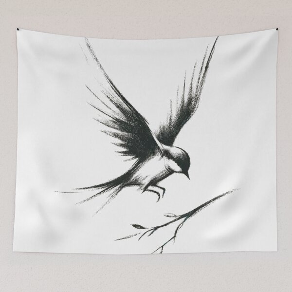 Item preview, Little bird perching on twig designed and sold by FusiTink.