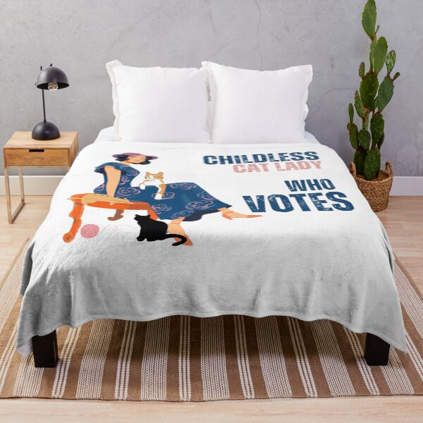 Item preview, Childless Catlady who votes designed and sold by BlesstB.