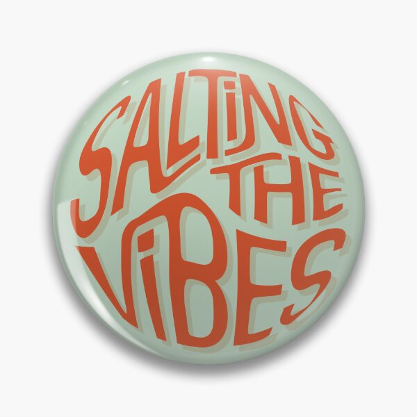 Item preview, Salting the Vibes (#yallmasking) - red text on mint designed and sold by sarahwlongcovid.