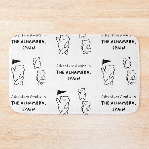 Item preview, Adventure Awaits in The Alhambra, Spain | Cute Cat Characters in Minimalist Line Art designed and sold by RM-Journey.